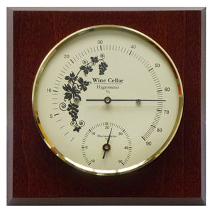 Hygromètre et thermomètre de cave à vin Fischer 140 mm, 1225HT-22 (anglais, °C)