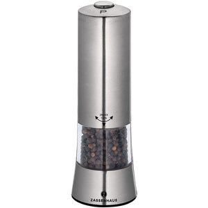 Macinapepe elettrico Zassenhaus »GERA« - Acciaio Inox & Acrilico, 18 cm, Stock residuo