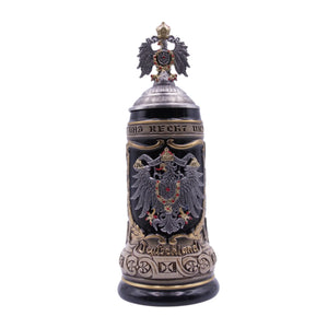 Chope à bière Zöller & Born 1/2 litre, écusson en relief en étain peint, AIGLE, couvercle en relief en étain spécial (RD) - N° 1425-9009