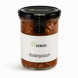 Bio Rindergulasch im Glas 420 g vom Hoflieferant Munz