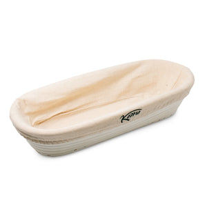 Panier de fermentation en rotin Komo Long avec housse en lin - 06046