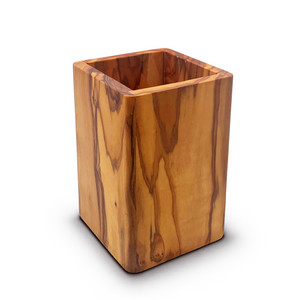 PASTERKAMP Portautensili in legno d'olivo - Ø 16 cm