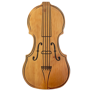 Tagliere per la colazione »Violino« in ontano – oliato, per uso alimentare, 35,5 cm - B-stock